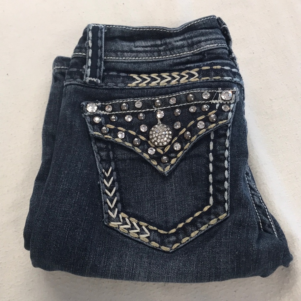 LA idol size 0 skinny bling jeans